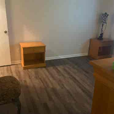 One bedroom with shared amenities