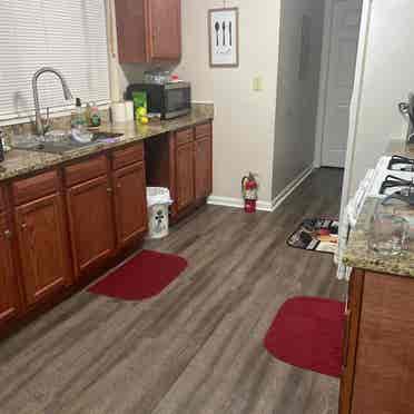 One bedroom with shared amenities