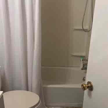 One bedroom with shared amenities