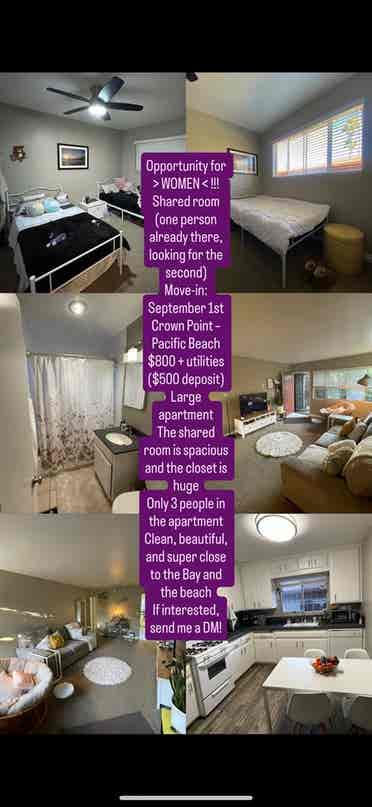 Shared room near the bay