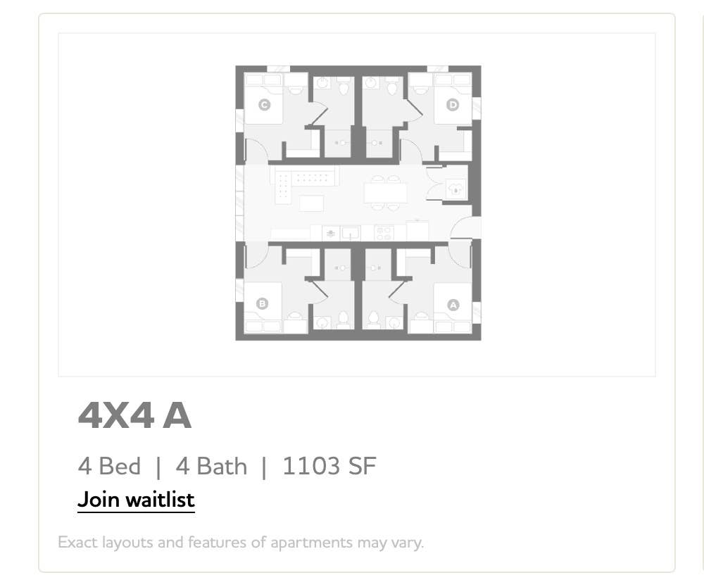 3 Private Bedrooms/Bathrooms at Hub