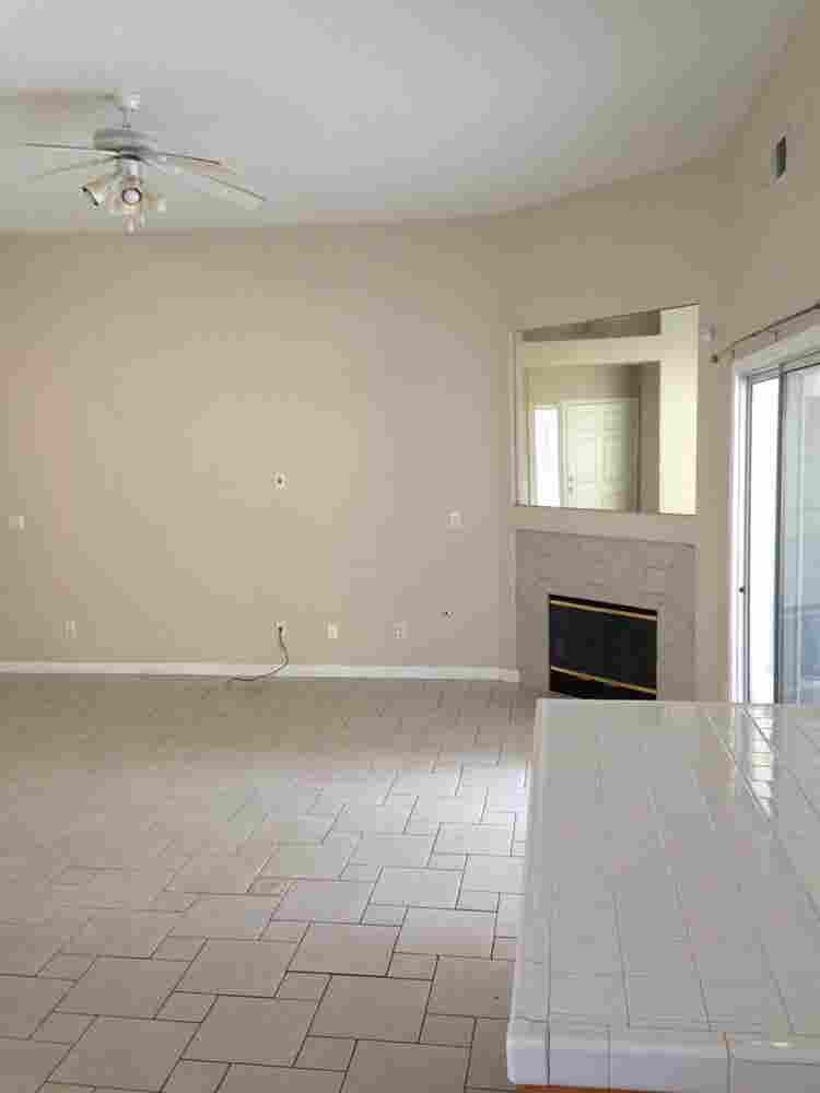 tile floors, vaulted ceilings