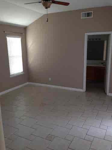 tile floors, vaulted ceilings
