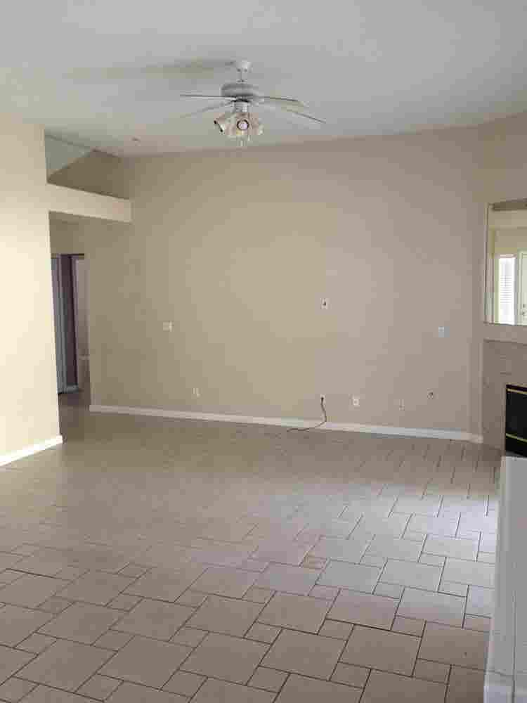 tile floors, vaulted ceilings