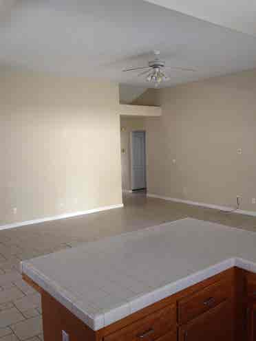 tile floors, vaulted ceilings