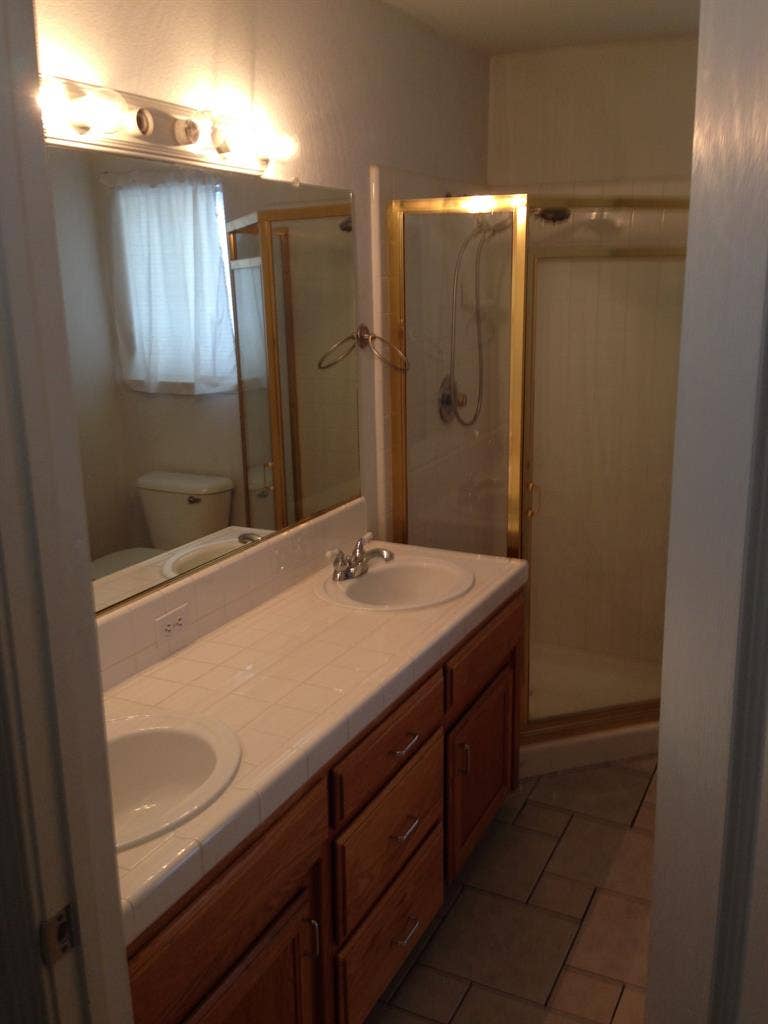 tile floors, vaulted ceilings