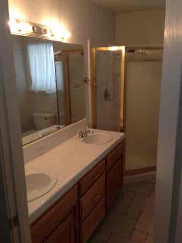 tile floors, vaulted ceilings