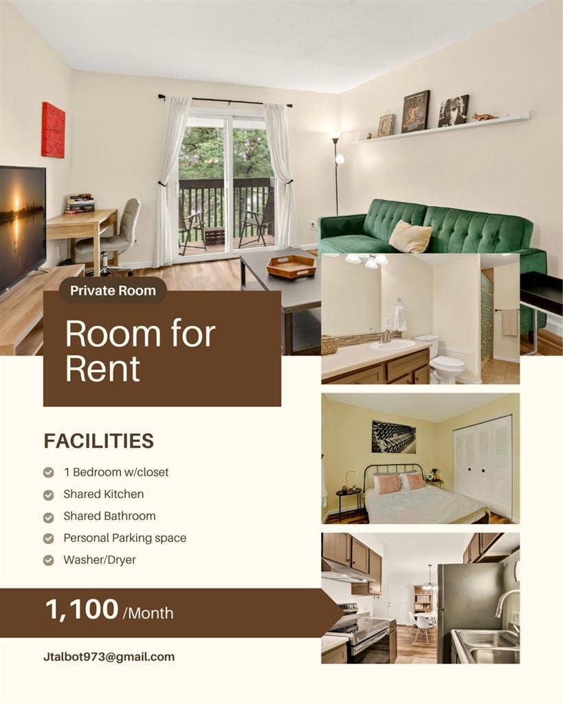 Private Room W/ Closet and Parking
