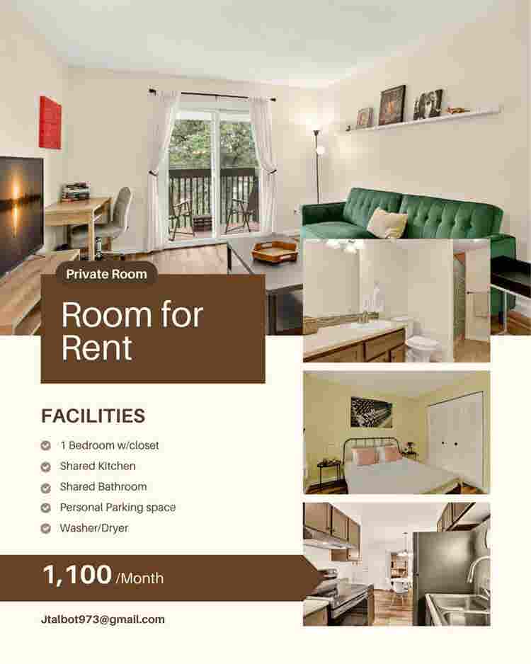 Private Room W/ Closet and Parking