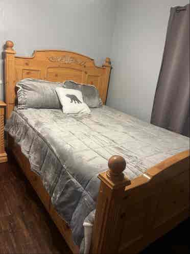 Furnished room with walking closet