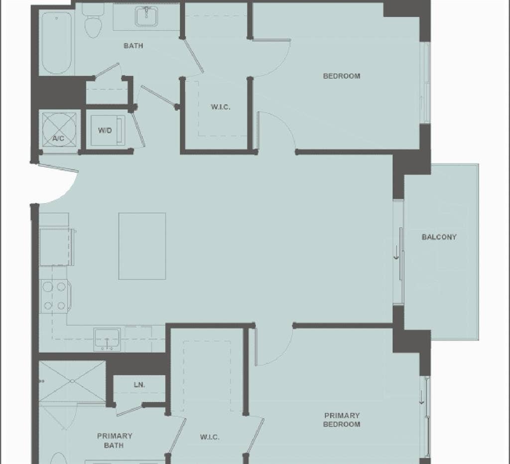 Master bedroom in b apartment.