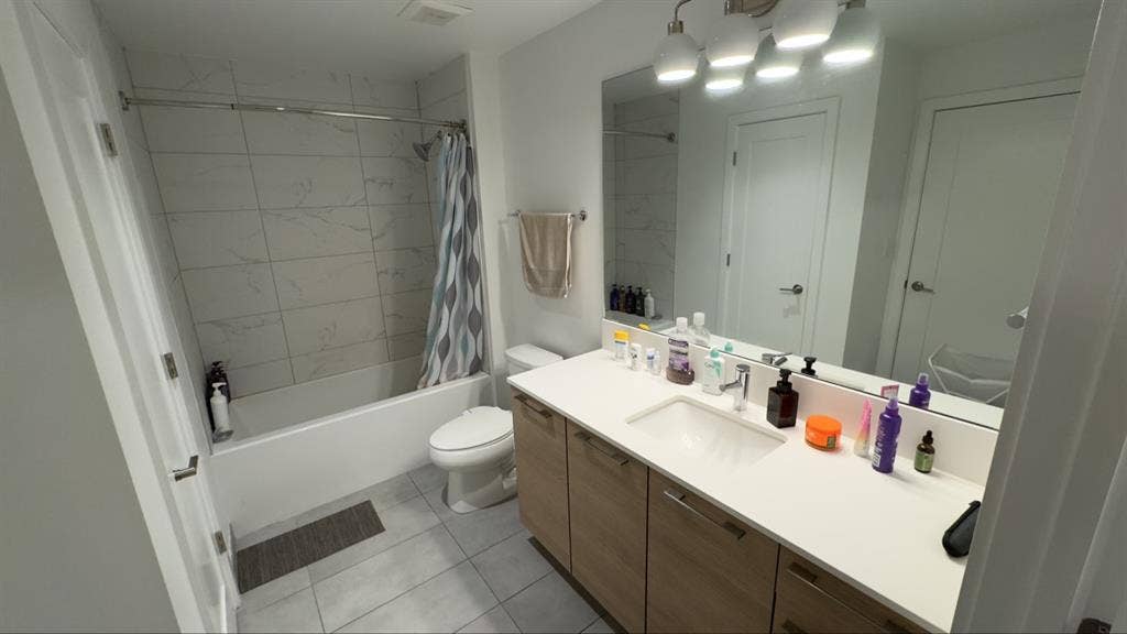 Master bedroom in b apartment.