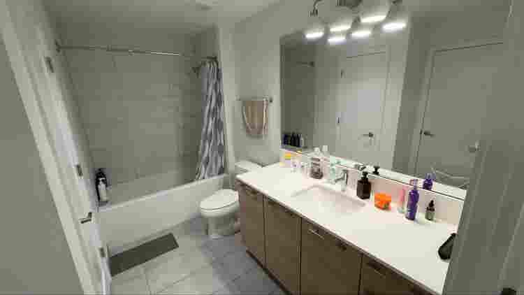 Master bedroom in b apartment.