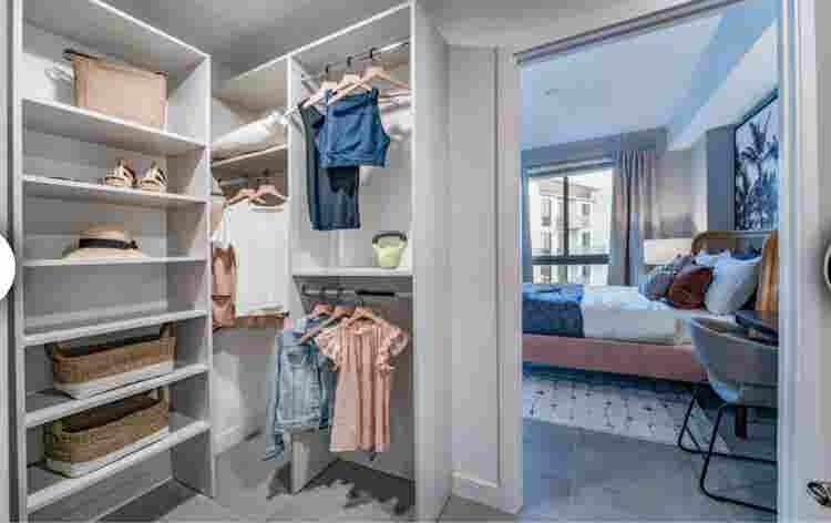 Master bedroom in b apartment.
