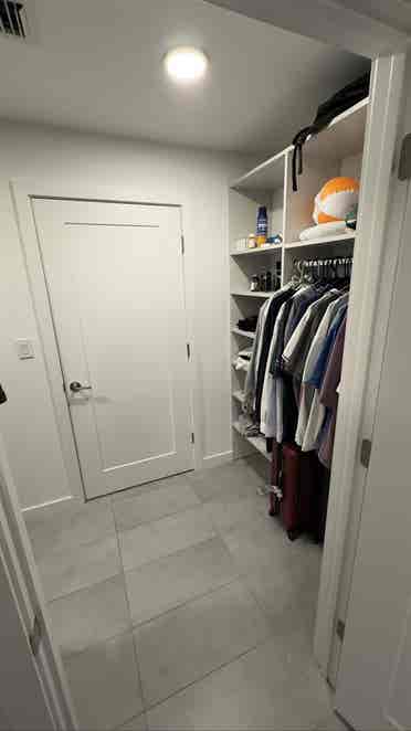Master bedroom in b apartment.