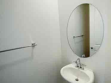 New room with at tech bathroom