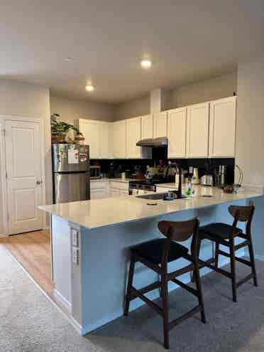 Large furnished room in townhouse