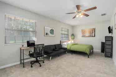 Furnished, large private rooms