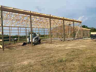 Farmland shouse under construction