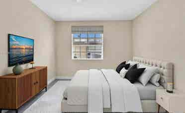 Room with cleaning service