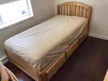 A furnished room with private bath
