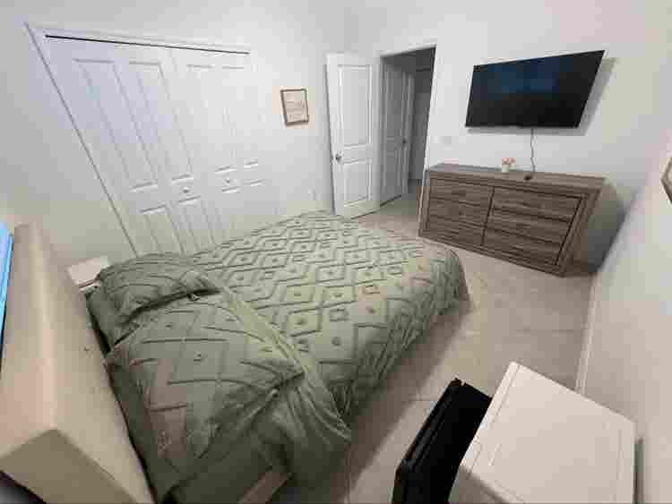 Room with private bathroom.