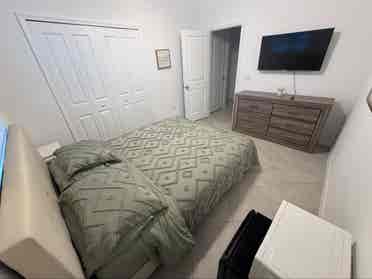 Room with private bathroom.