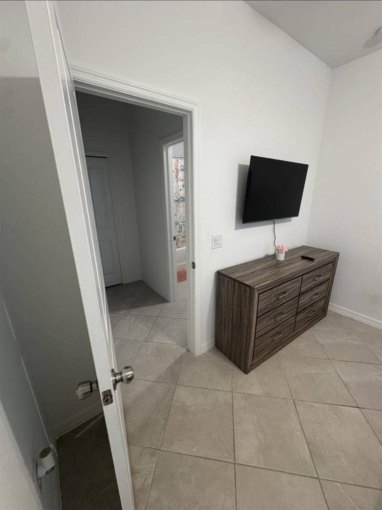 Room with private bathroom.