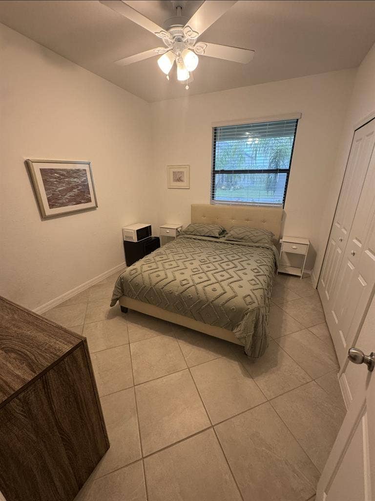 Room with private bathroom.
