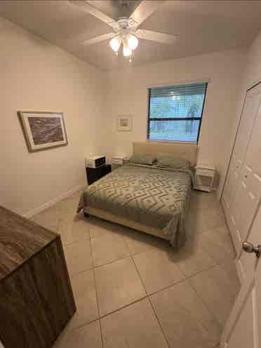 Room with private bathroom.