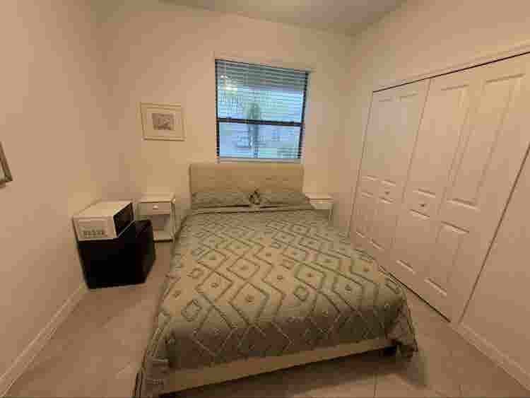 Room with private bathroom.