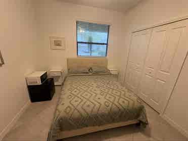Room with private bathroom.