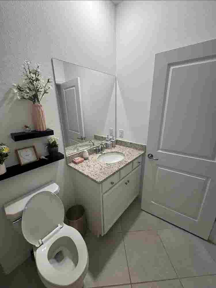 Room with private bathroom.