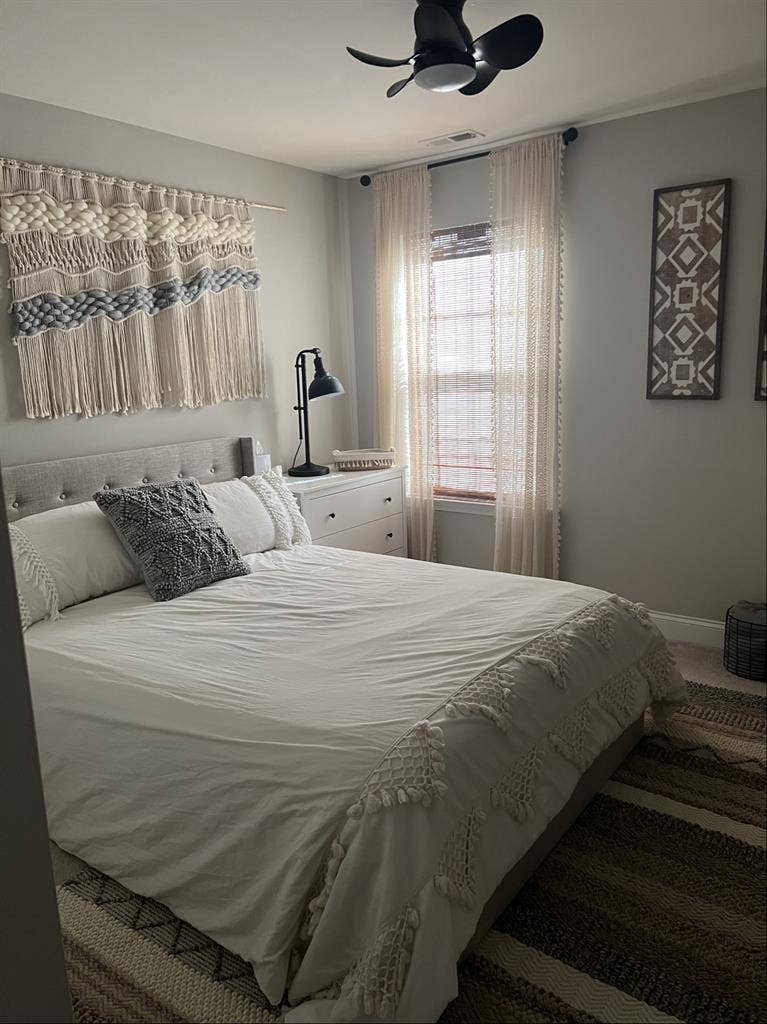 Furnished upstairs master suite