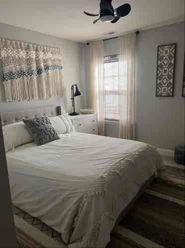 Furnished upstairs master suite