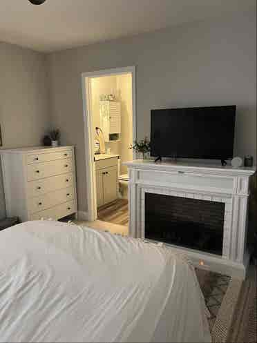 Furnished upstairs master suite