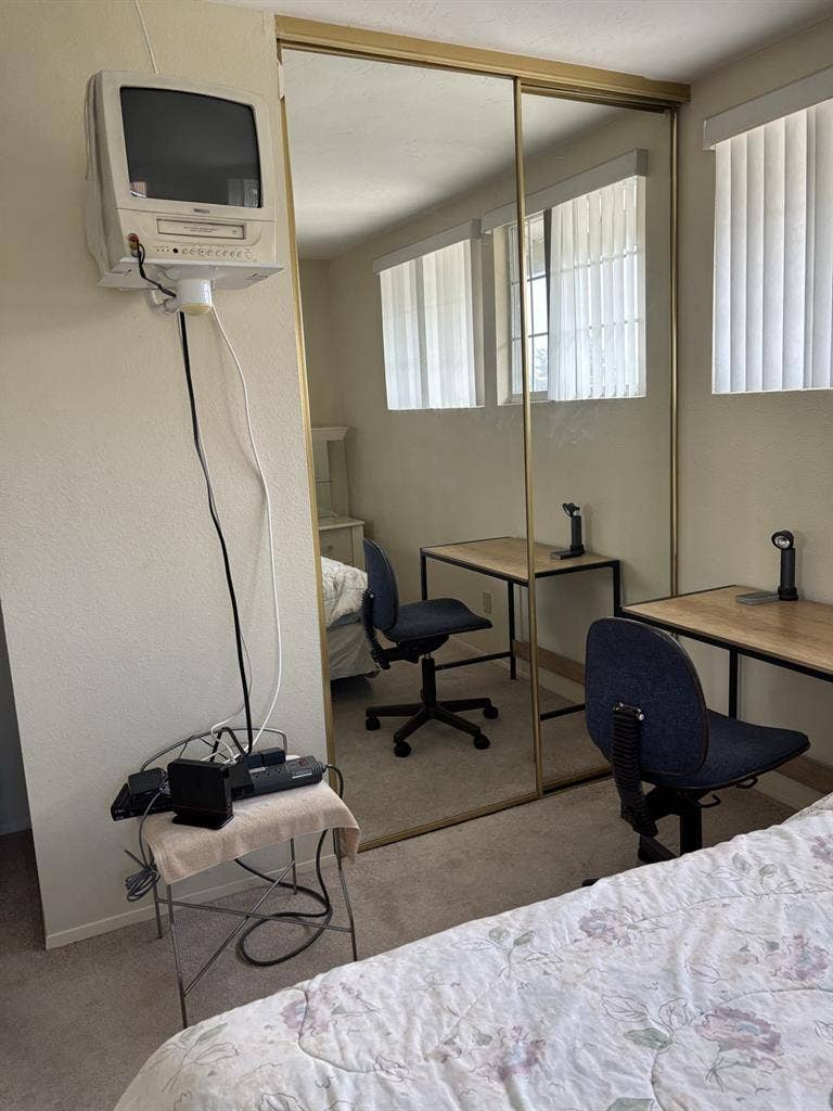 Furnished upstairs bedroom