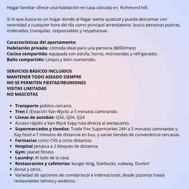 Rento 1 habitación