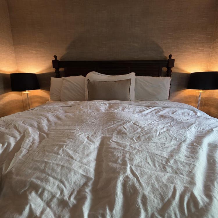 Fully furnished Cal King bedroom