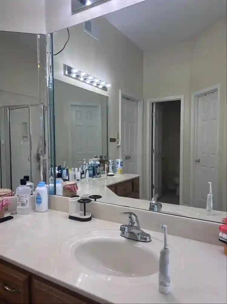 master bedroom and bathroom