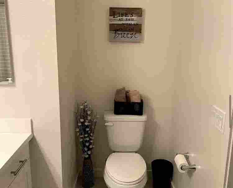 Large room with bathroom
