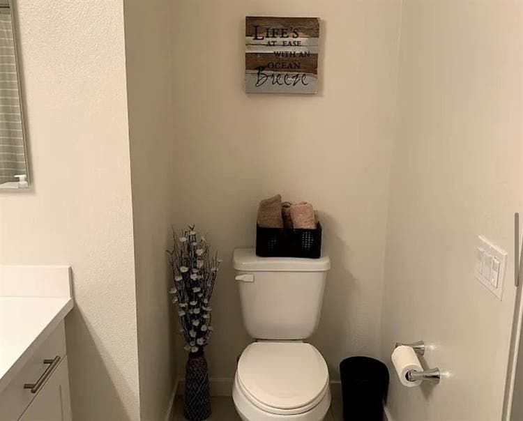 Large room with bathroom