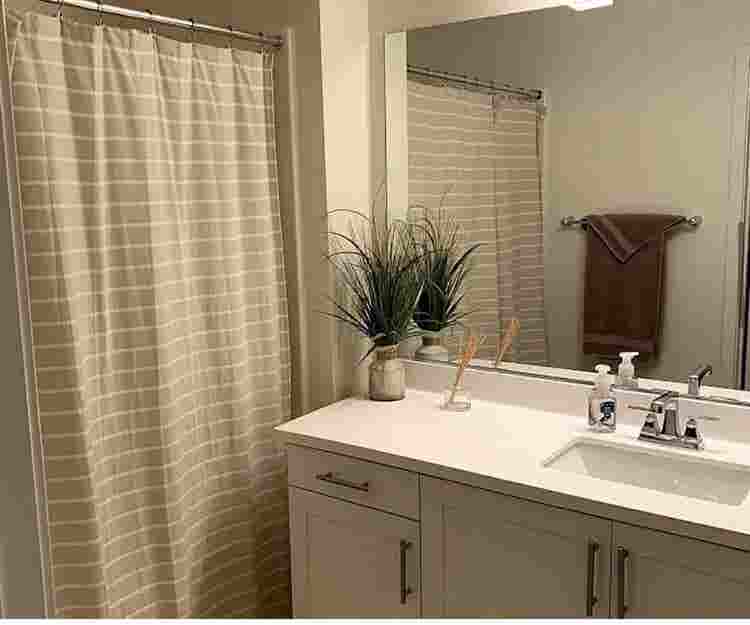 Large room with bathroom