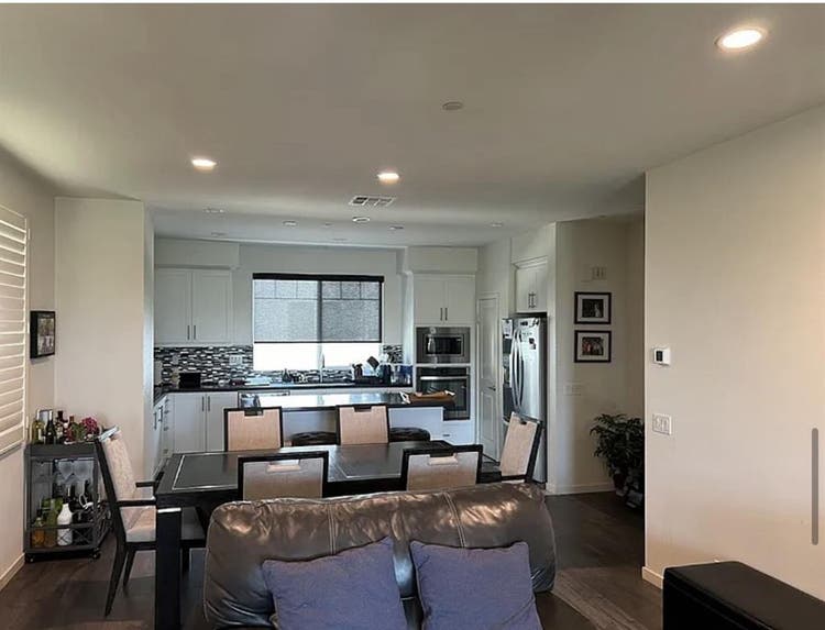 Large room with bathroom