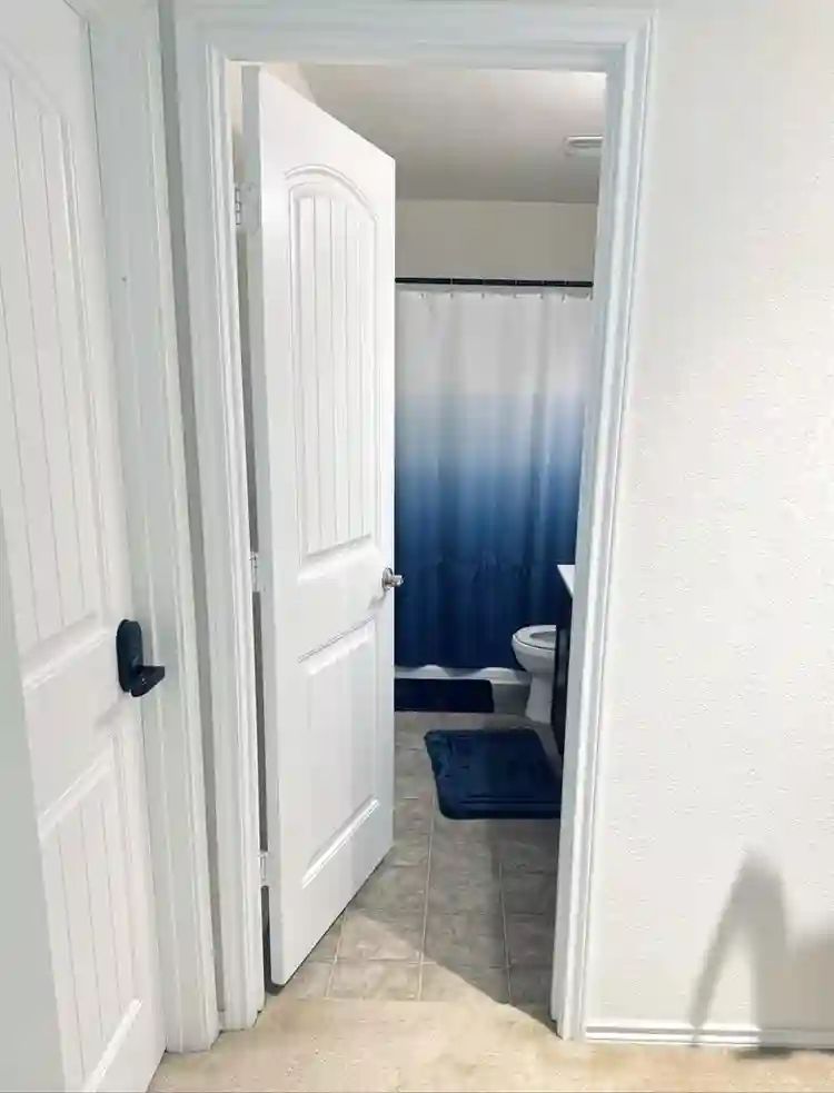 Private bedroom with shared bath