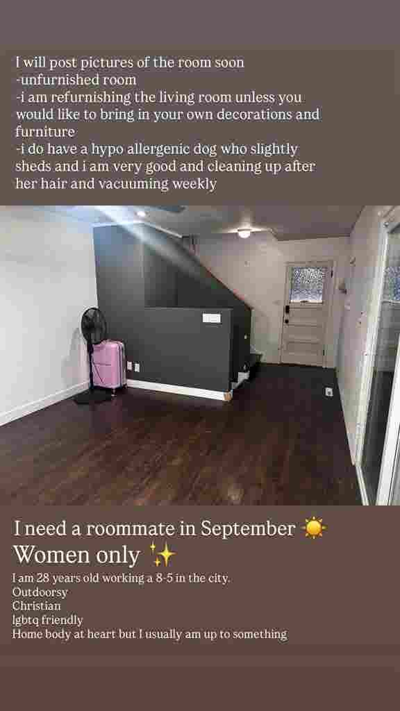 ISO: female roommate asap