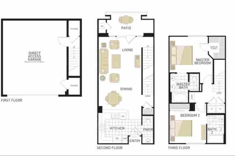 Share  3 story townhouse