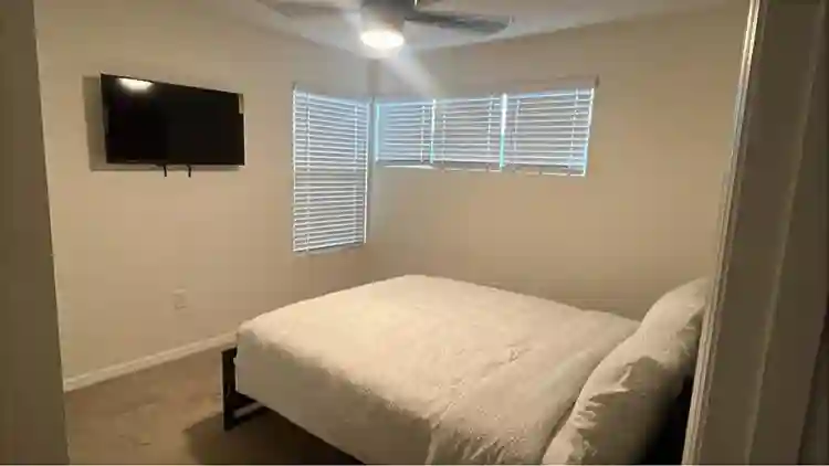 Comfortable room for a man.