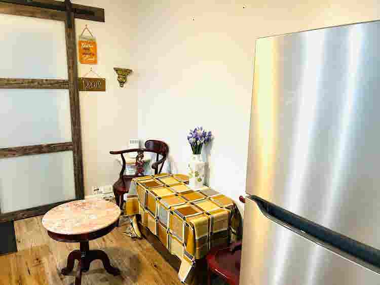 Studio ( private bath, living room)