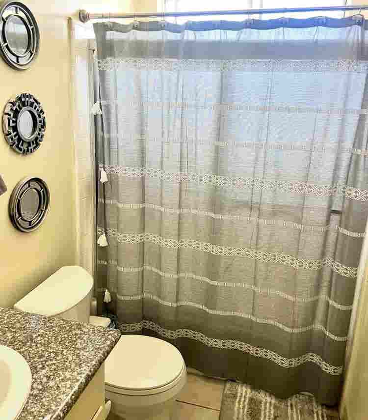 Master bedroom with bathroom